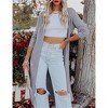 Clearlove Women's Ultra-Long Open Front Knit Duster with Side Vents Flowing Layering Essential for Transitional Seasons - 2 of 4