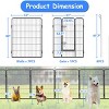 40'' Heavy Duty Dog Playpen Fence with Door 8 Panels Foldable Metal Pet Exercise Pen for Large Dogs - LAOTIES - 3 of 4