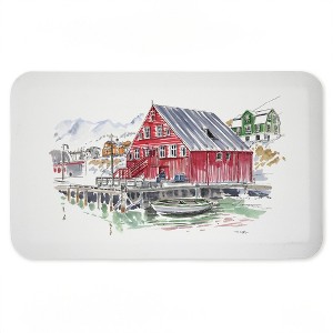 Stupell Industries Wanderlust Coastal Dock Printed Anti-Fatigue Floor Mat, design by Tim Coffey, 30"x18" - 1 of 4