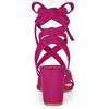 Allegra K Women's Open Toe Front Crisscross Chunky Heel Lace Ups Sandals - 3 of 4