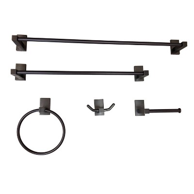 5pc Continental Bathroom Accessory Set Oil Rubbed Bronze