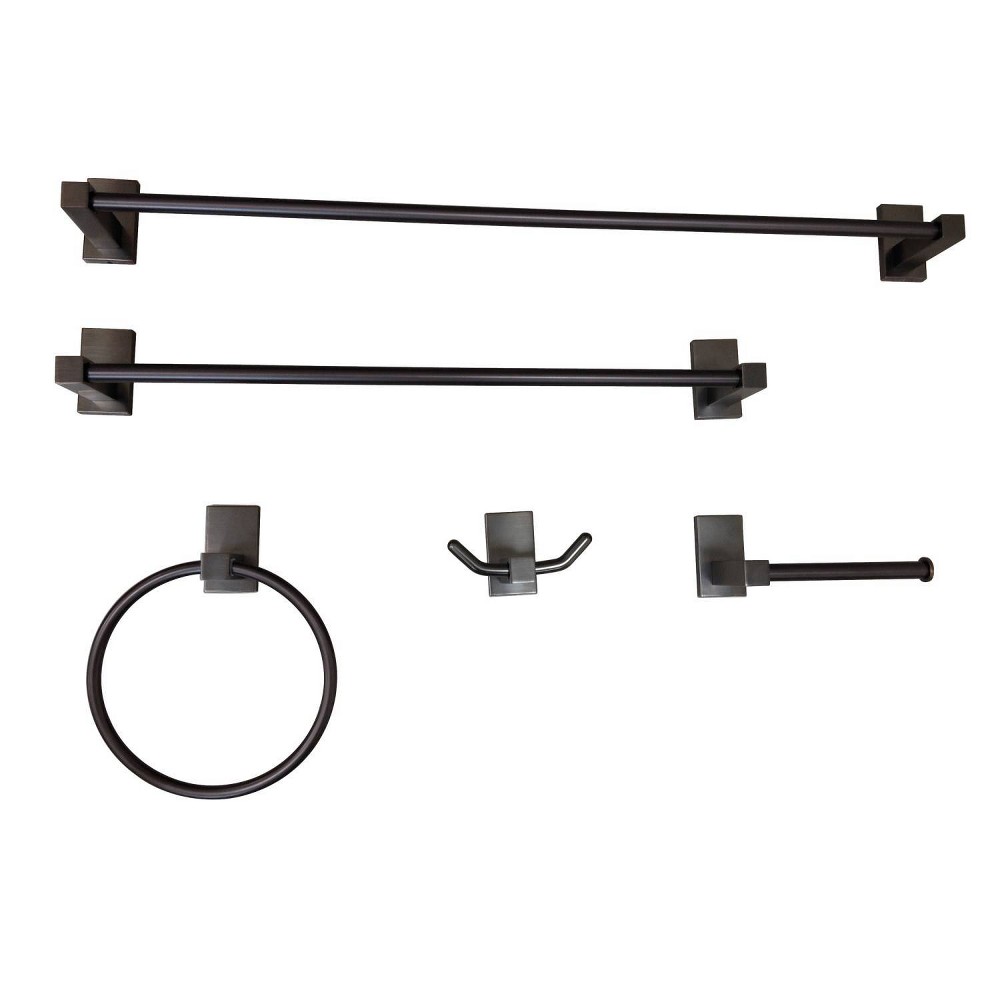 Photos - Other sanitary accessories Kingston Brass 5pc Continental Bathroom Accessory Set Oil Rubbed Bronze  