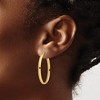 Black Bow Jewelry 3mm x 33mm (1 5/16 Inch) Polished 14k Yellow Gold Oval Tube Hoops - 3 of 4