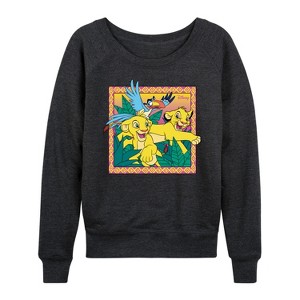 Women's - Disney - The Lion King Lightweight French Terry Wide Neck Long Sleeve Shirt - 1 of 4