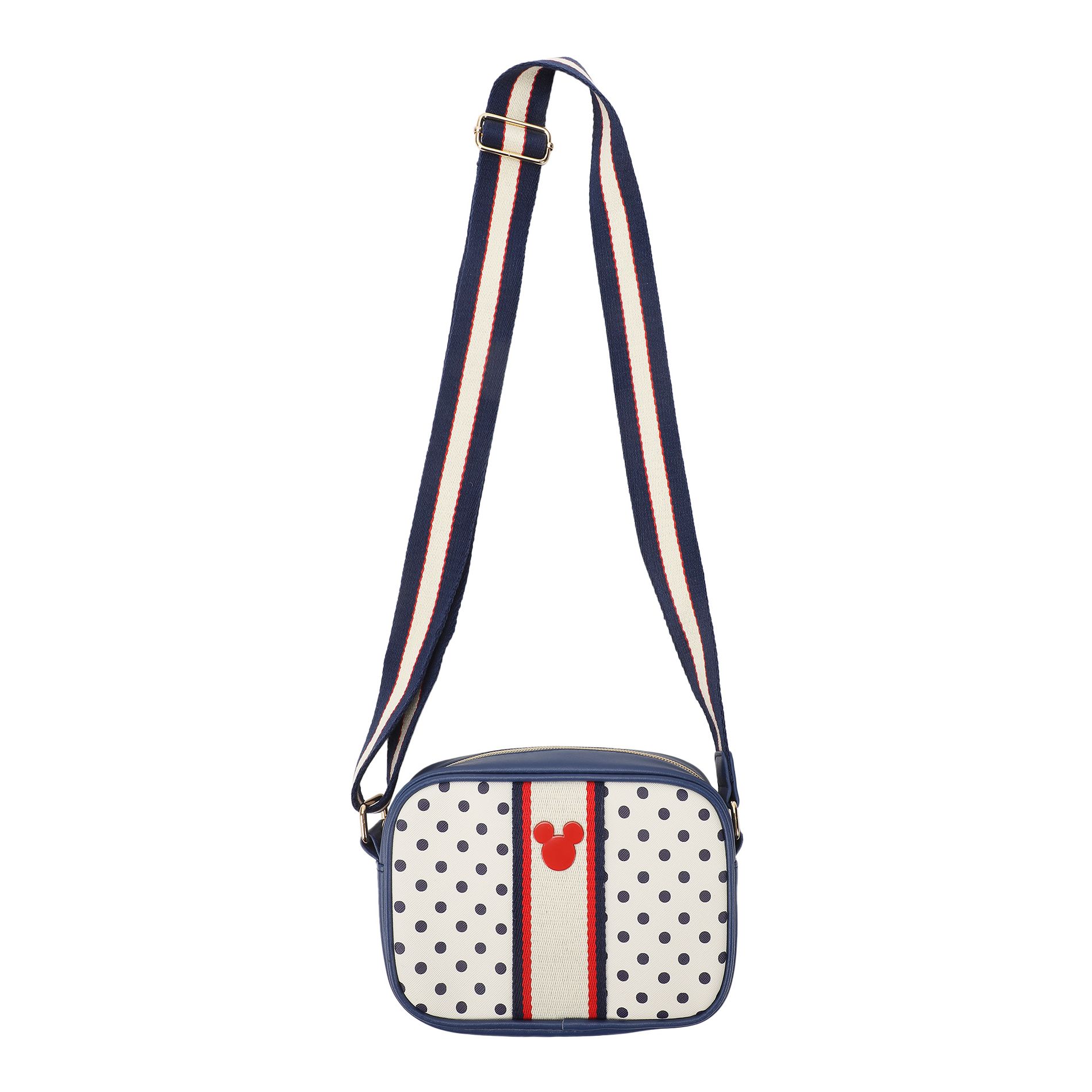 Disney Mickey Mouse Ears White Polka-Dotted 7" Crossbody Bag