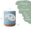 Elanze Designs Kitchen Utensil Holder With Non Slip Cork Base Large 8 Inch Ceramic Storage Crock Forest Animal Countertop Organizer Floral Hedgehog - 2 of 4