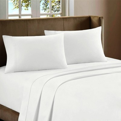 Twin 800 Thread Count Sateen Cotton Sheet Set Arctic White - Aireolux