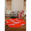 Lany Space Johann Banta Irregular Orange Moss Design Rug - 2 of 3
