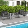 Costway Patio Aluminum Armchair Outdoor Single Sofa Chair with Cushions & Armrests Lawn - 4 of 4