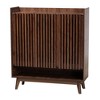 Baxton Studio Delaire Mid-Century Modern Walnut Brown Finished Wood Shoe Cabinet - 2 of 4