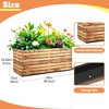 TUYOHW Metal Planter Box, Rectangular Planter Box with Drainage Holes, Large Planters with Removable Shelf for Outdoor Plants, Black - 3 of 4