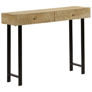 vidaXL Console Table Solid Mango Wood 40.2"x11.8"x31.1" - 1 of 4