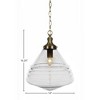 Toltec Lighting Juno 1 - Light Pendant in  New Aged Brass with 14" Clear Bubble Shade - 2 of 2