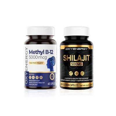 OXYENERGY Methyl B12 & Shilajit 500mg Bundle
