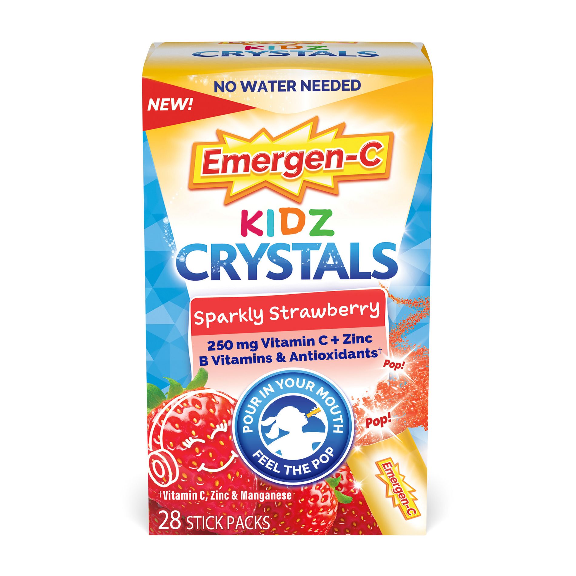 Emergen-C On-The-Go Immune Support with Vitamin C Powder - Sparkly Strawberry - 28ct