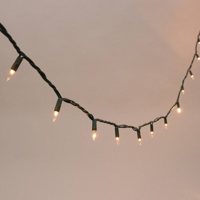 Philips 200ct Incandescent Twinkle Heavy Duty Smooth Mini String Lights Clear with Green Wire