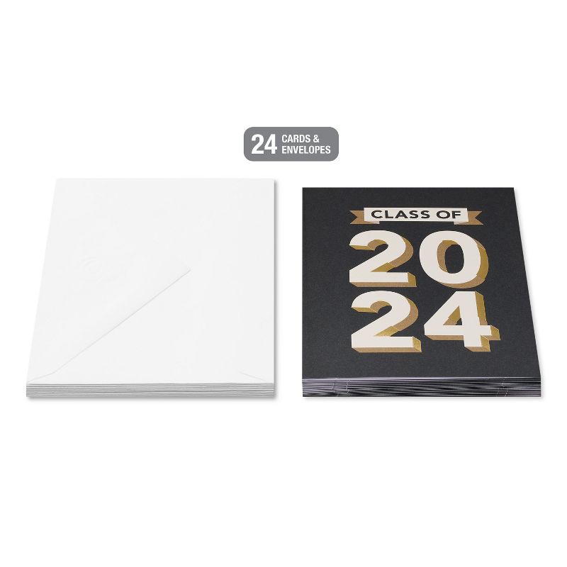 24ct Graduation Blank Notes Class of 2024 Hot Stamp, 2 of 4