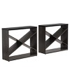 FURNIinspire Console Tables 70.9 Inch Farmhouse Console Table, Entryway Table X Shape Detachable Table with Storage, Black, 11.8"*70.9"*31.5" - 4 of 4