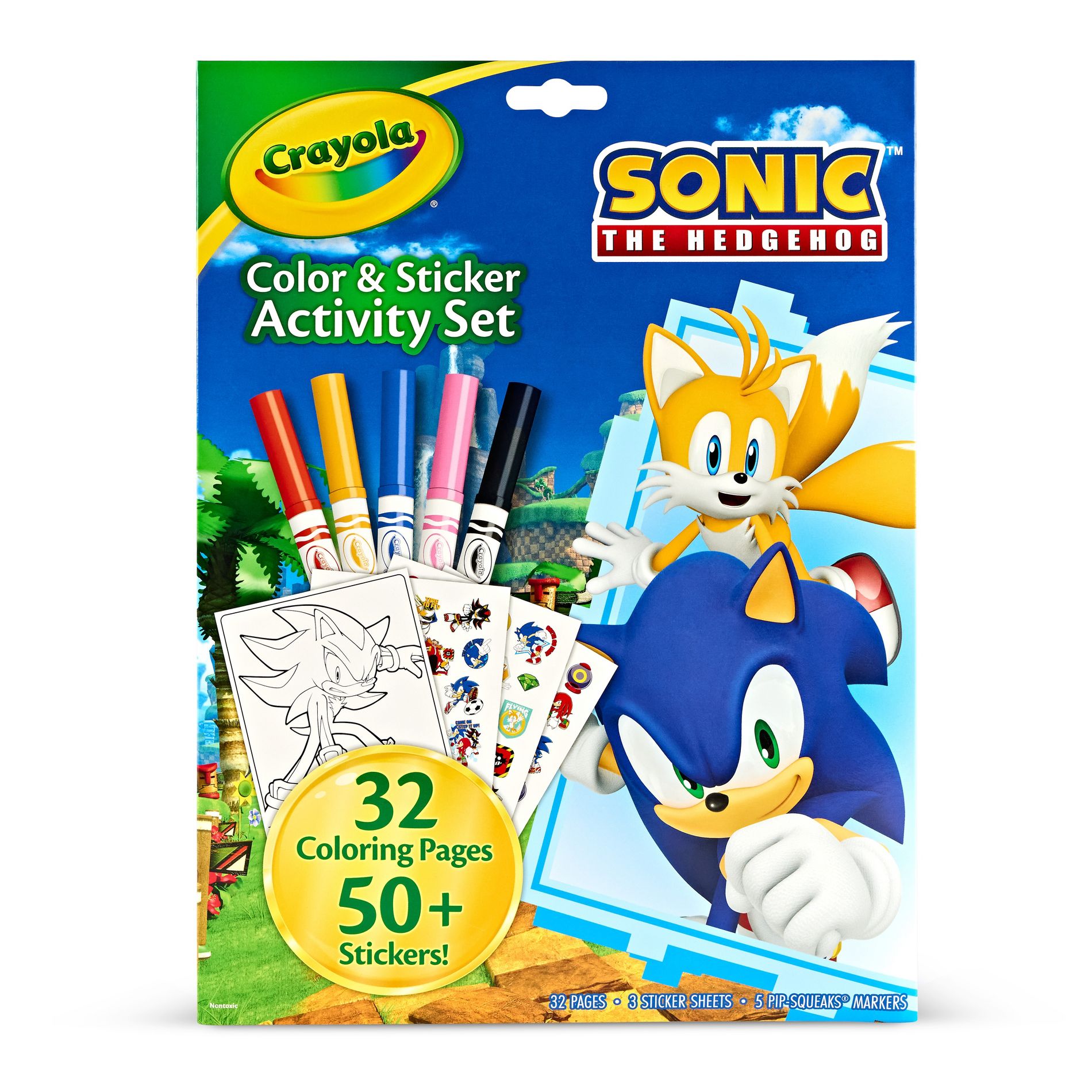 Crayola Color and Sticker Activity Foldalope Sonic