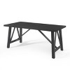 Christopher Knight Home Fairgreens Farmhouse Wood Dining Table, Matte Black - 4 of 4