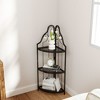 LIVAREEmlen 3-Tier Corner Open Shelf,Bookcase Freestanding Shelving Unit,Plant Stand Small Bookshelf for Living Room,Home Office,Kitchen,Small Space - 2 of 4