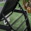 Resenkos Outdoor Chaise Lounge With Wheels, Five Position Recliner For Sunbathing, Suntanning, Steel Frame, Breathable Fabric, - 4 of 4