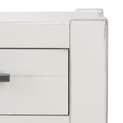 Filbert Distressed White 28'' Wood & Metal Console Table with Storage