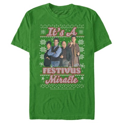 Men's Seinfeld It's A Festivus Miracle Sweater Print T-Shirt