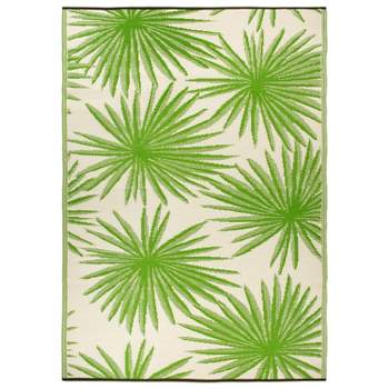 World Rug Gallery Floral Tropical Reversible Recycled Plastic Outdoor Rugs