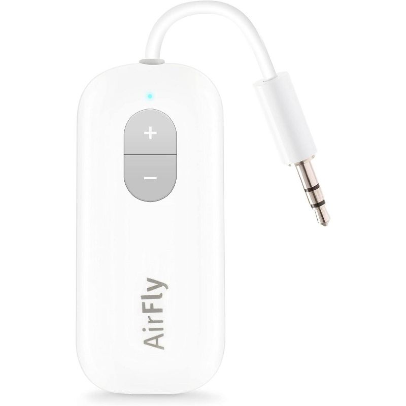 Twelve South AirFly SE Bluetooth Wireless Audio Transmitter for AirPods or Wireless Headphones use with Audio Jack for In-Flight, TV, Gym and Tablets, 1 of 9