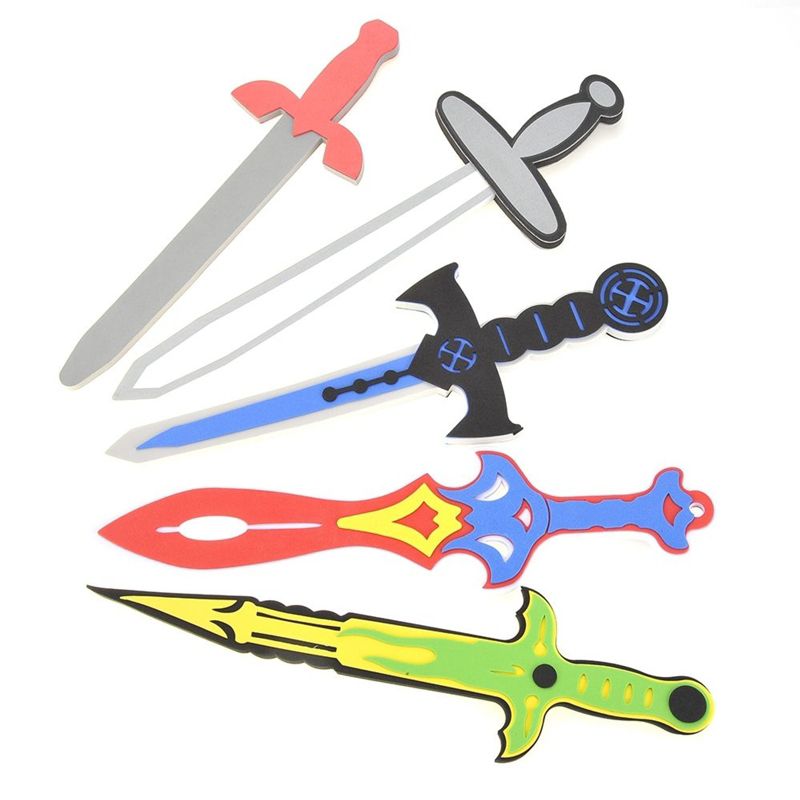 Insten 8 Foam Swords and 4 Shields Playset for Kids Cosplay Role Play Dress Up Accessories, 2 of 6