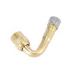 Unique Bargains Valve Stem Vacuum Tyre Valve Stem Extension Extenders Adapter for Car Motorcycle 45 Degree Gold Tone 4pcs - 4 of 4