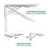 Mount-It! Heavy Duty Drop Down White Table, Wall Mounted Drop Leaf Tables, Collapsible, Folding Workbench for Home Office, Laundry Room, Garage - 4 of 4