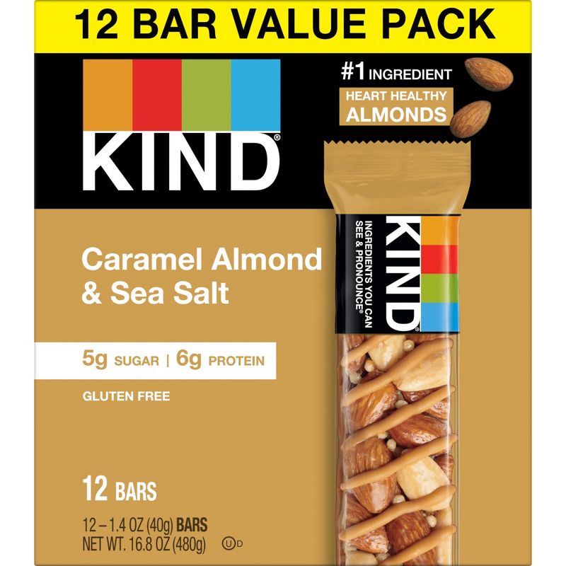 KIND Caramel Almond &#38; Sea Salt Bars - 12ct, 3 of 14