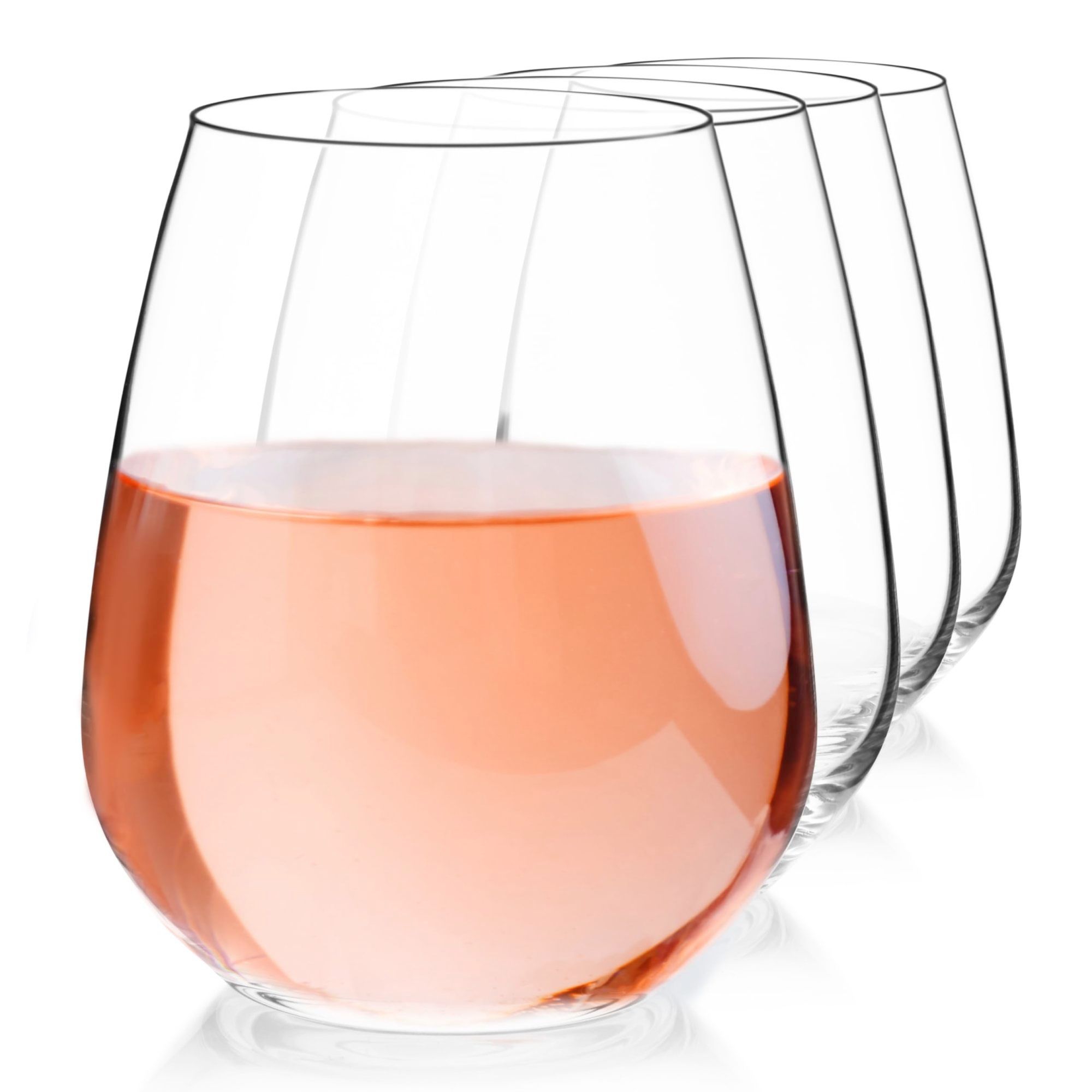 Luigi Bormioli Crescendo Stemless Wineglasses Set of 4, 23.25 oz – White Wines Tumblers for Cocktails, Water & Everyday Entertaining – Clear Glass