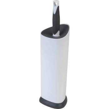 OXO Good Grips Compact Toilet Brush & Canister, White, 6 x 4-3/4 x  17-1/4 h
