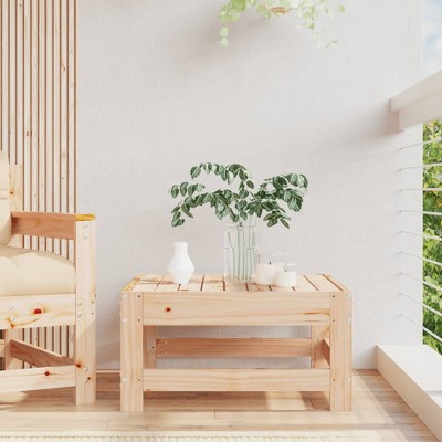 vidaXL Patio Footstool Solid Wood Pine