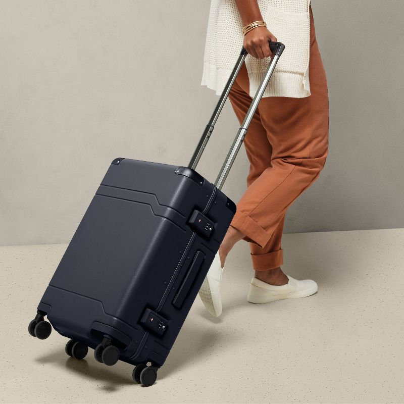 Signature Hardside Trunk Carry On Spinner Suitcase - Open Story™, 3 of 13