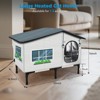 Heated Cat House for Outdoor Cats, Insulated Heating Cat House with Heated Pad for Winter, Elevated Heat Cat Shelter - 2 of 4