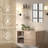 28 in. W x 18.5 in. D x 16 in. H Bath Vanity Cabinet with Solid Surface Vanity Top with Mirror in Natural Wood - 3 of 4