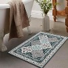Washable Area Rug for Living Room Vintage Distressed Throw Rugs Ultra-Soft Low Pile Boho Floral Accent Carpet Traditional - 2 of 4