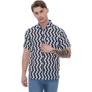 HAPPY BAY Men's Hawaiian Shirt Fashion Button Down Short Sleeves Holidays Aloha Party Casual Tops Summer Beaches Shirts for Men - 1 of 4