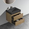 Vynxaria 24" Natural Oak Bathroom Vanity with Sink, Large Storage Wall Mounted Floating Bathroom Vanity for Modern Bathroom, Pre-assembled - 2 of 4