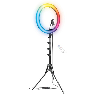 Bower® RGB Selfie Ring Light Studio Kit with Wireless Remote Control and Tripod (16 In.)