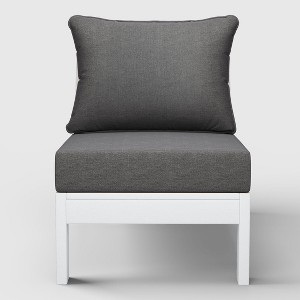 WestinTrends  Avalon Outdoor HDPE Deep Seating Modular Armless Patio Chair with Patio Cushions - 1 of 4