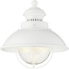 John Timberland Fordham Industrial Wall Light Sconce White Hardwire 9 1/2" Fixture Seeded Glass for Bathroom Hallway - 4 of 4
