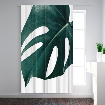 Americanflat Monstera Close Up by NUADA Blackout Rod Pocket Single Curtain Panel 50x84