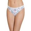 Jockey Women's Organic Cotton Stretch Logo Thong - 3 Pack - 2 of 4