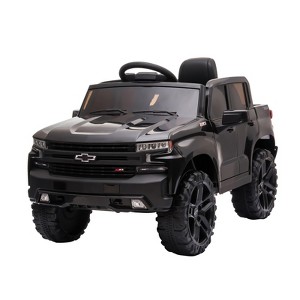 Coucheta 12V Licensed Chevrolet Silverado Kids Ride-On Truck w/ Remote Control for Ages 3-6 - Features MP3/Bluetooth, Spring Suspension & LED Lights - 1 of 4