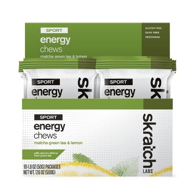 Skratch Labs Anytime Matcha Green Tea & Lemon Energy Chews - 10pk
